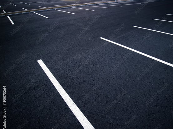 Asphalt parking lot construction